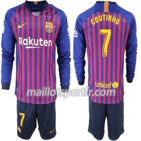 Maillot de Foot Barcelone Coutinho 7 Enfant Domicile 2018/19 ML